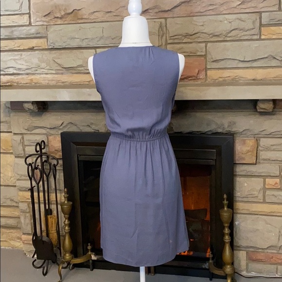 H&M elegant blue sleeveless dress size 2 NWOT - Picture 4 of 8